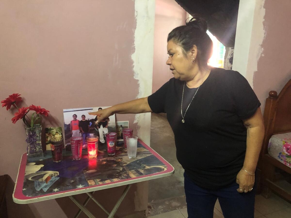 Rosa Alba Santoya Soria in her home in Irapuato.