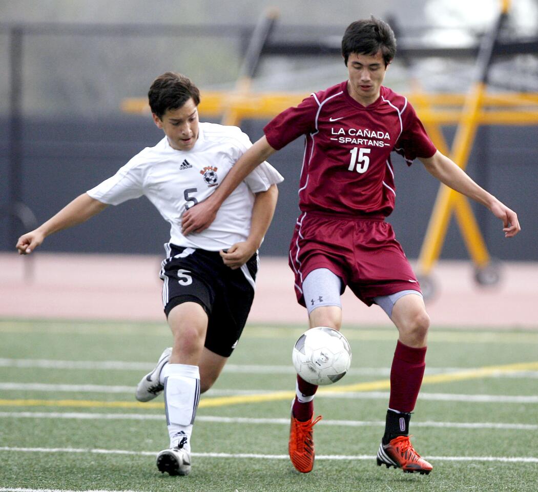 Photo Gallery: So. Pasadena and La Canada High boys soccer game ends 0-0, tie for league title