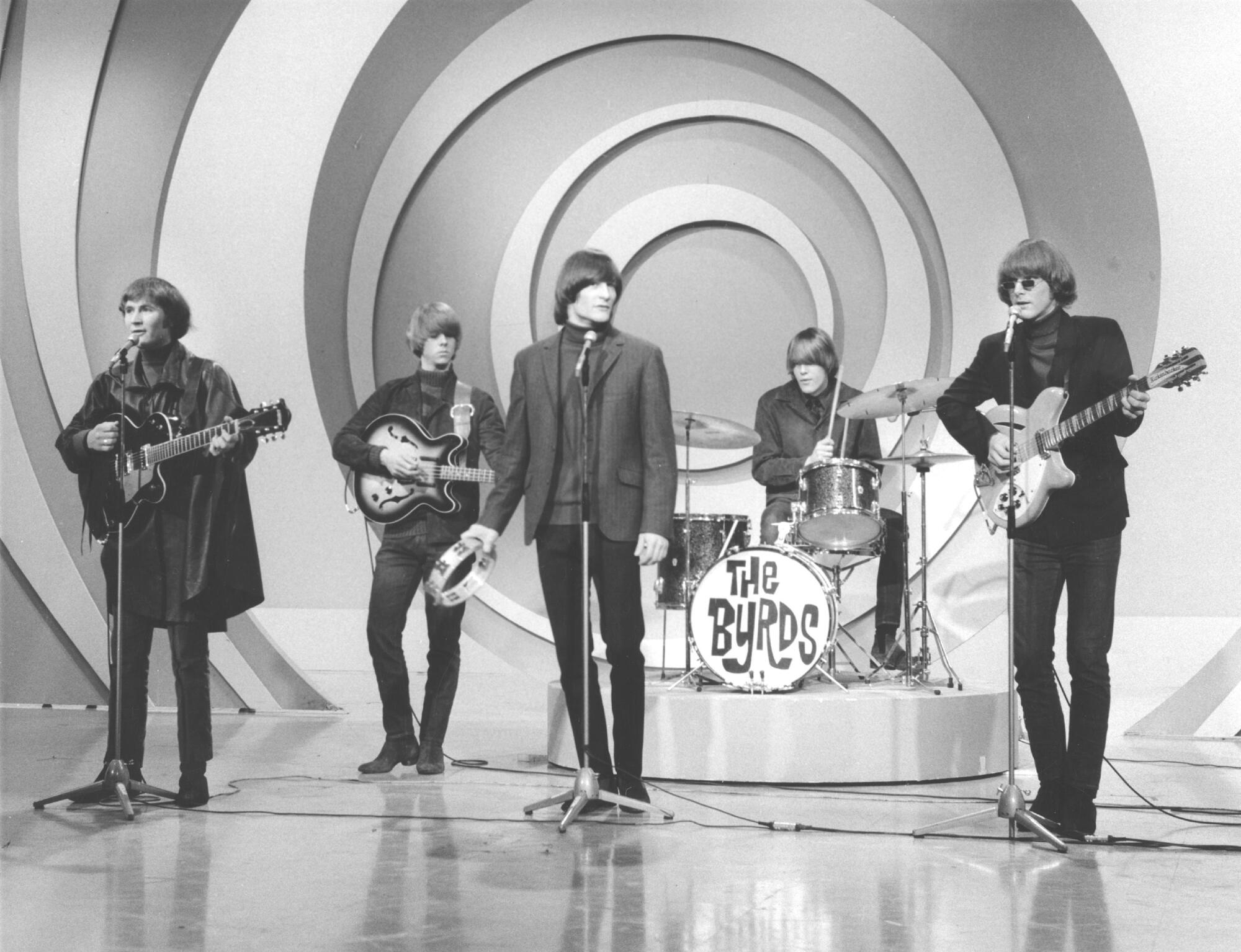 The Byrds: David Crosby, Chris Hillman, Gene Clark, Michael Clarke, Roger McGuinn, Dec. 12, 1965