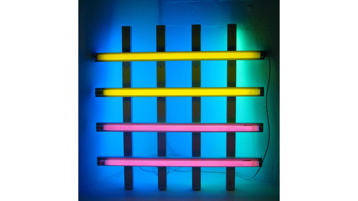 A 1977 sculpture by Dan Flavin on view at Miami's Margulies Collection in 2008.