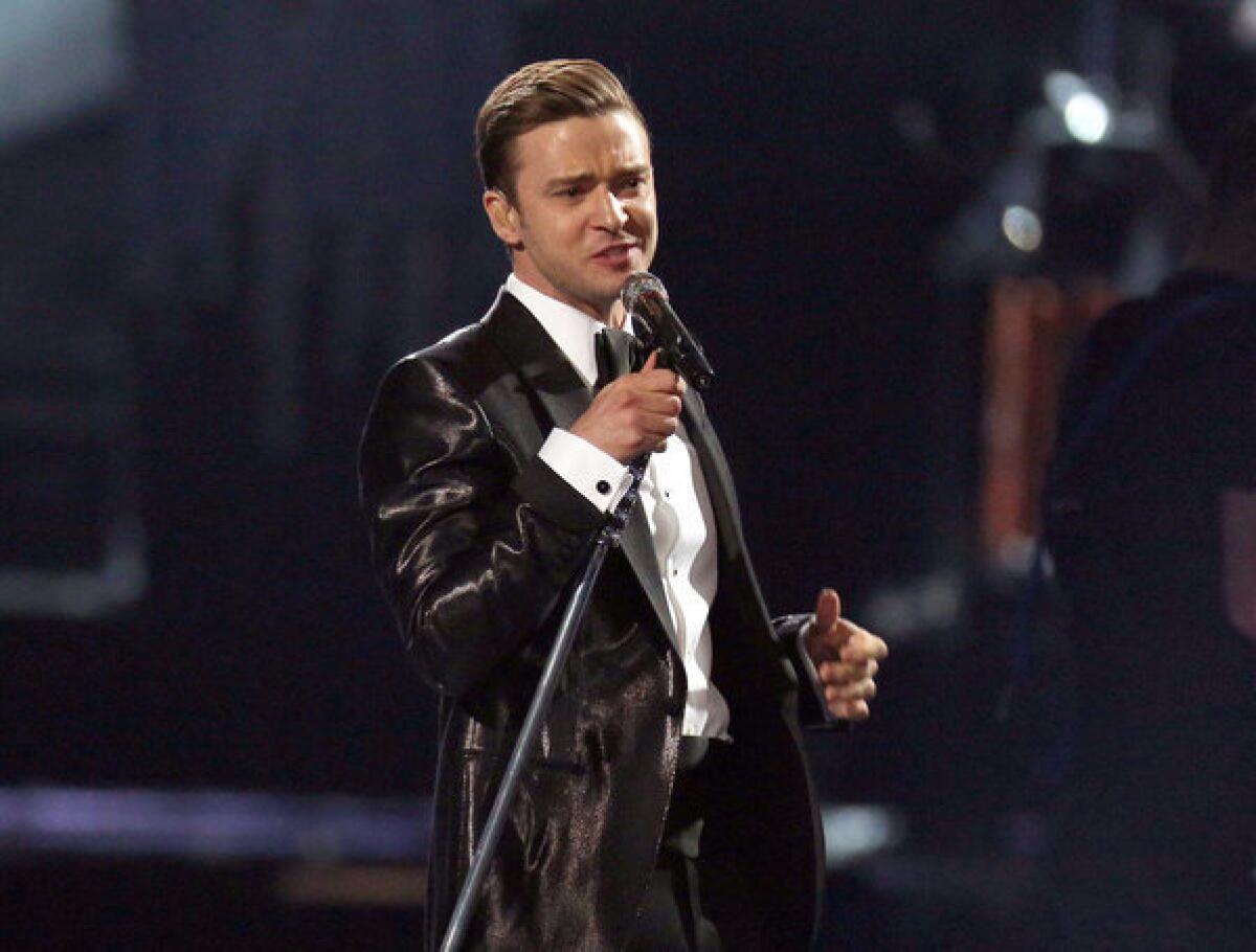 Justin Timberlake during the BRIT Awards 2013 in London.