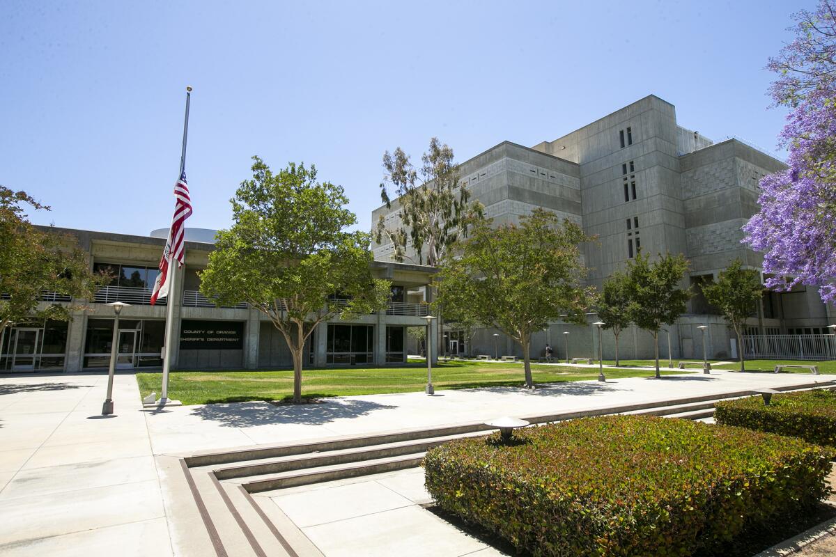 O.C. Sheriff's Department Headquarters and O.C. jails are at 550 N. Flower Street in Santa Ana. 