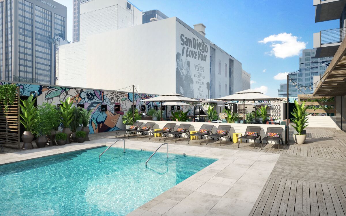 The new Hotel Alma pool deck.
