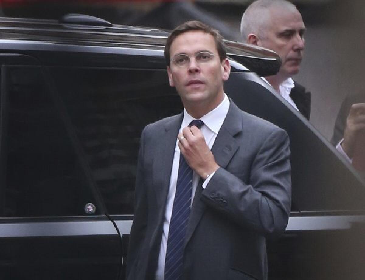 James Murdoch sold $25 million in News Corp. non-voting shares this week. Pictured: James Murdoch adjusts his tie as he arrives at the High Court to give evidence to the Leveson Inquiry on April 24, 2012, in London.