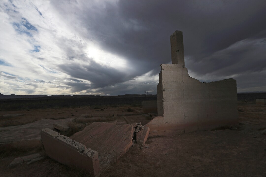 The ghost town of St. Thomas, Nev., once was submerged in Lake Mead.
