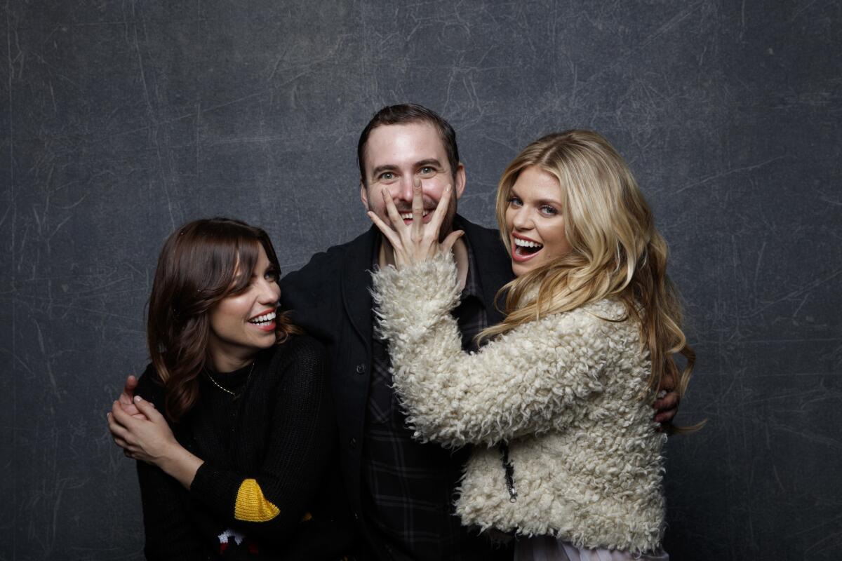 Angela Trimbur, left, Richard Bates Jr. and AnnaLynne McCord are connected with the film "Trash Fire," which will be screened at Screamfest.