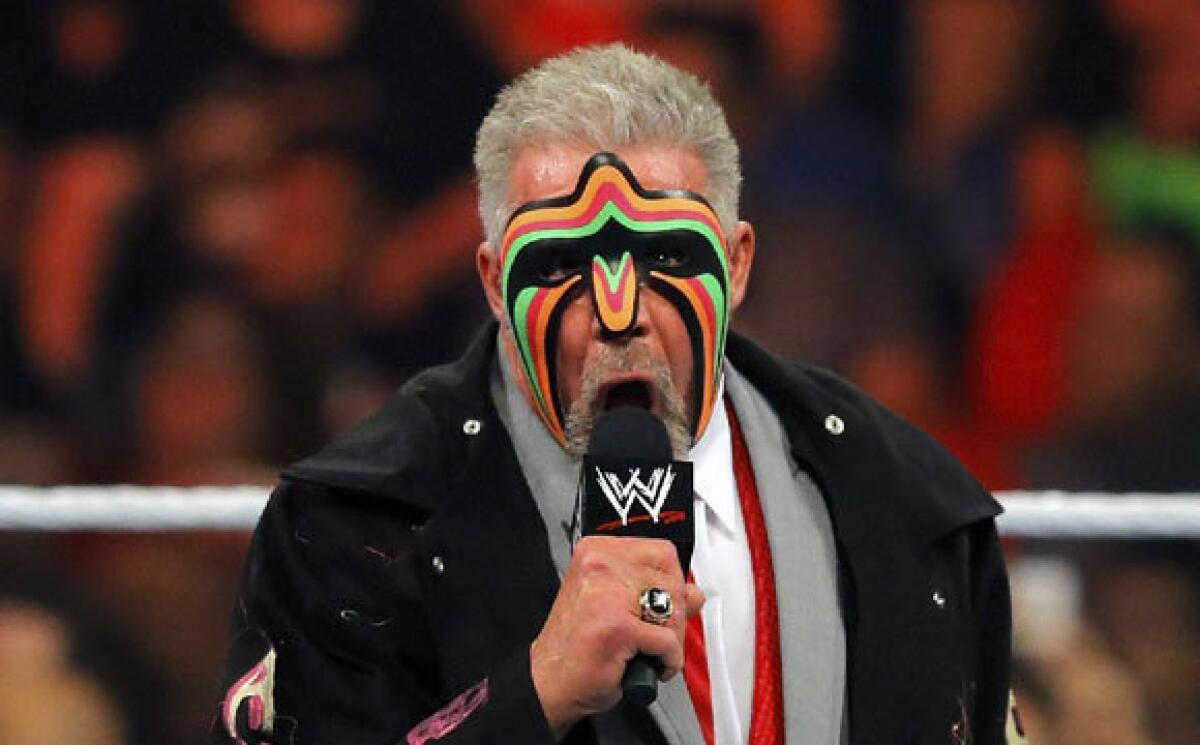 The Ultimate Warrior addressing fans on "Monday Night Raw" last week.