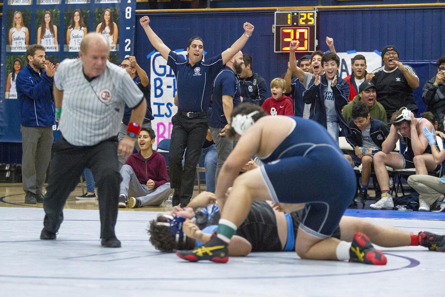 Photo Gallery: Corona del Mar vs. Newport Harbor in wrestling