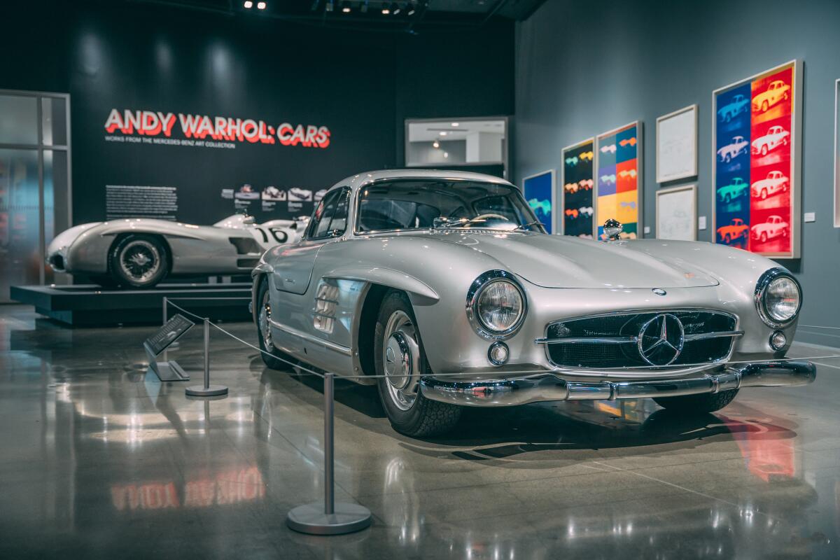 A 1954 Mercedes-Benz 300 SL Gullwing coupe.