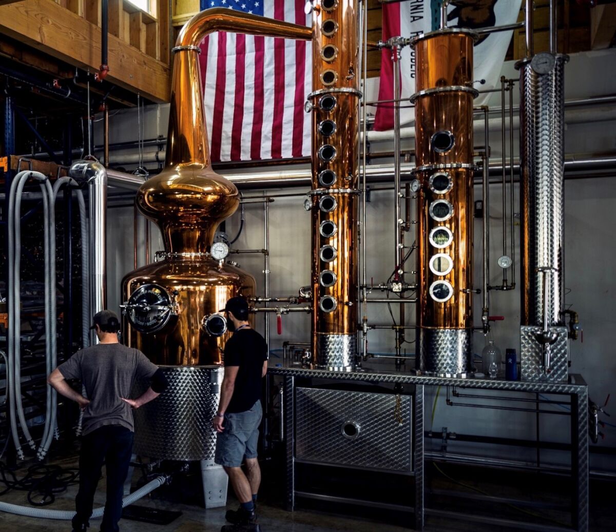 The distillery at Pacific Coast Spirits and The Farm House in Oceanside.