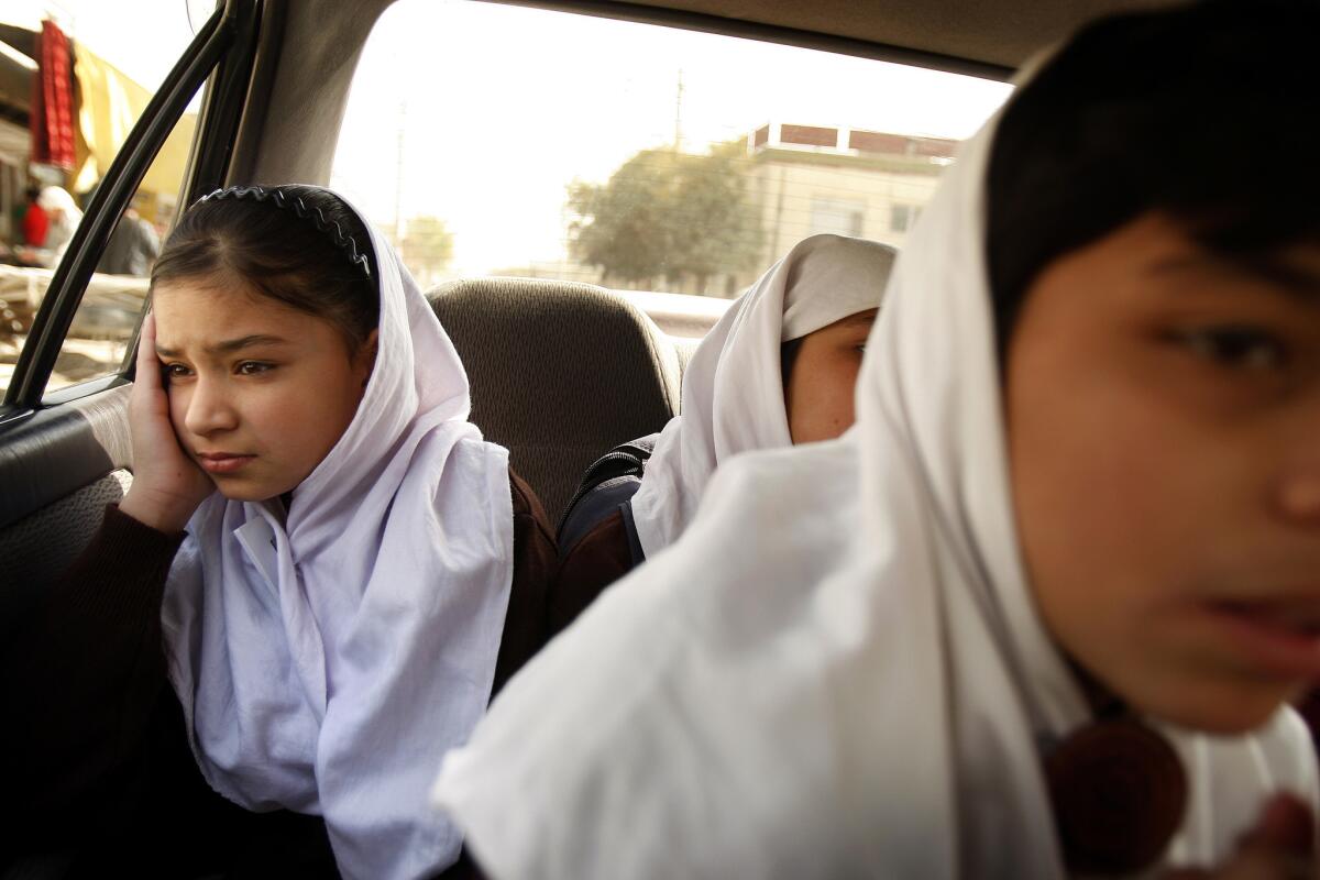 Obaida Rahmati makes the trip to school from the Kabul shelter where she lives. When she was 9, her heroin-addicted father sold her to a neighbor, who planned to marry her as soon as she turned 12, a fate she narrowly escaped after her older sister helped rescue her. Although access to education for girls has improved since U.S.-led forces toppled the Taliban regime in 2001, fewer than half of them attend school. Women and girls have little control over their fates in Afghanistan, a country deemed the most dangerous place to be a woman, according to a Thomson Reuters Foundation survey of health experts. The reasons: gender-targeted violence, brutal poverty and abysmal healthcare.