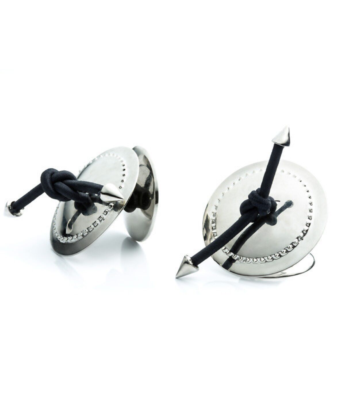 Eddie Borgo silver-plated, playable castanets.