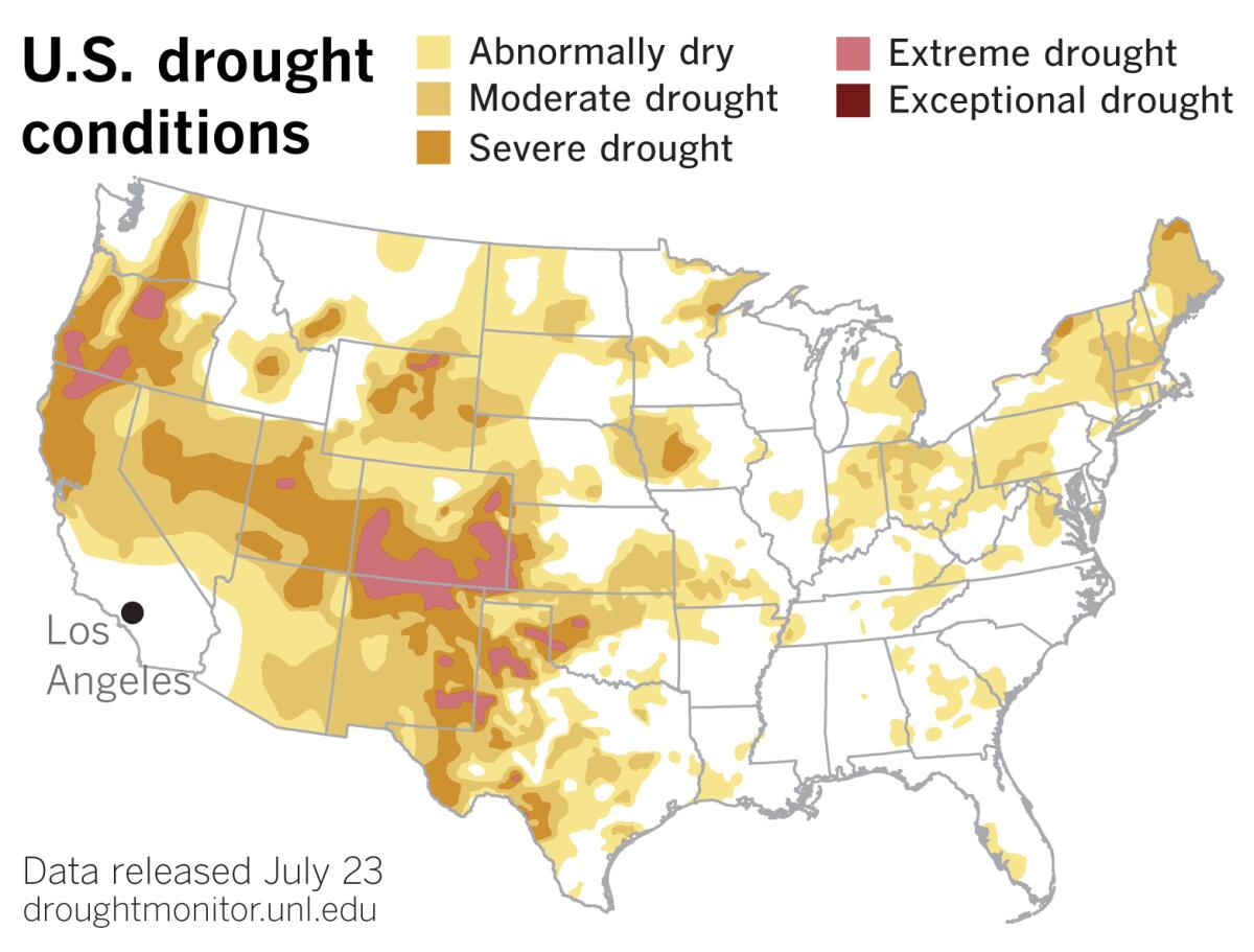 U.S. Drought Monitor data released Thursday.