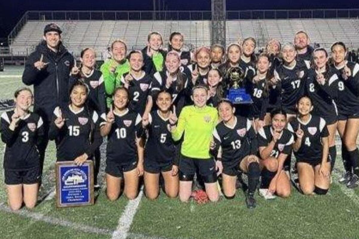 Cleveland High's 2024 City Section Division I championship soccer team.