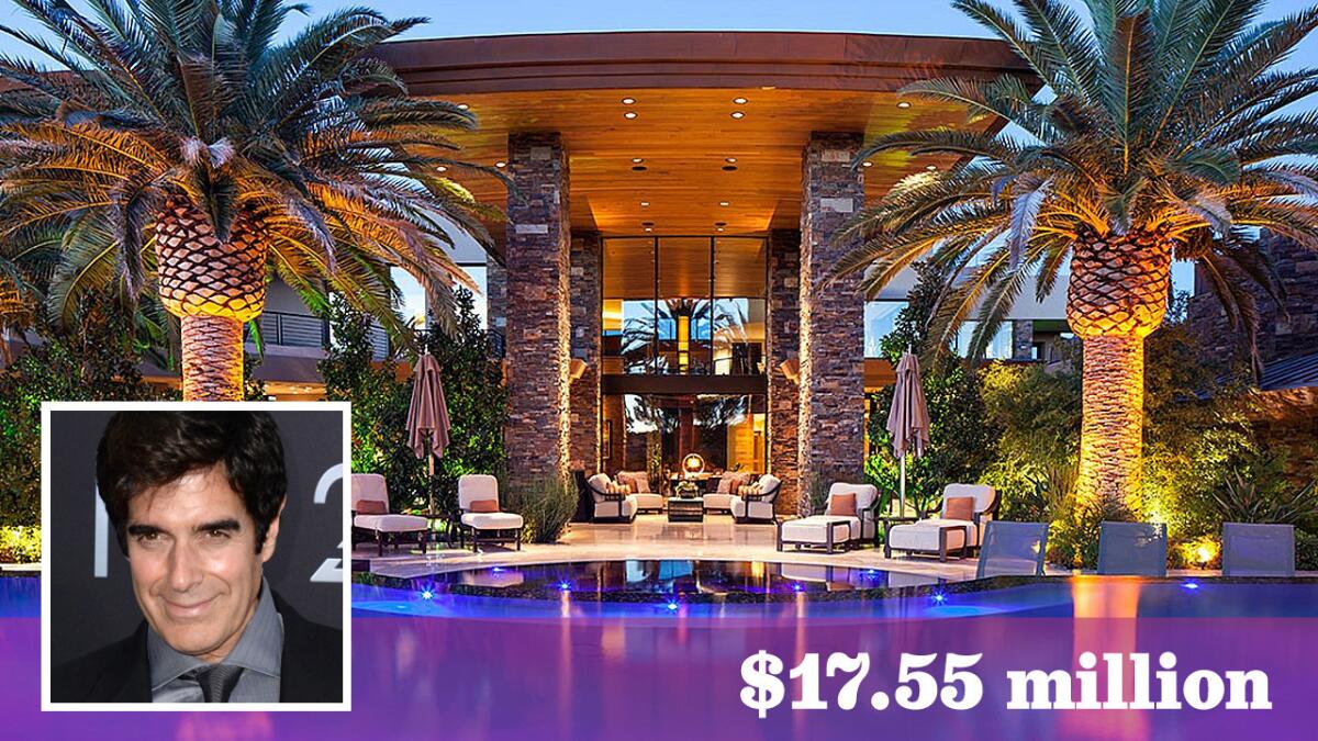 Illusionist and magician David Copperfield has paid a record $17.55 million for a 31,000-square-foot home in Las Vegas.