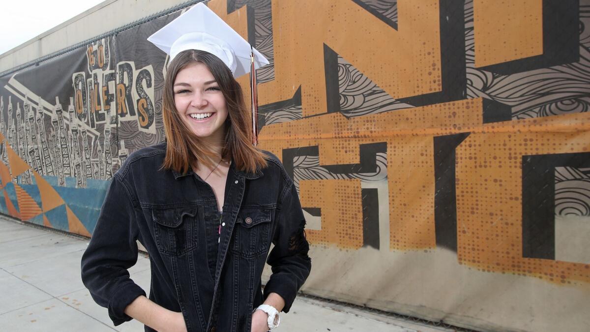 Huntington Beach High School senior Kylie Cochran is closing in on graduating with a perfect attendance record from kindergarten through high school.