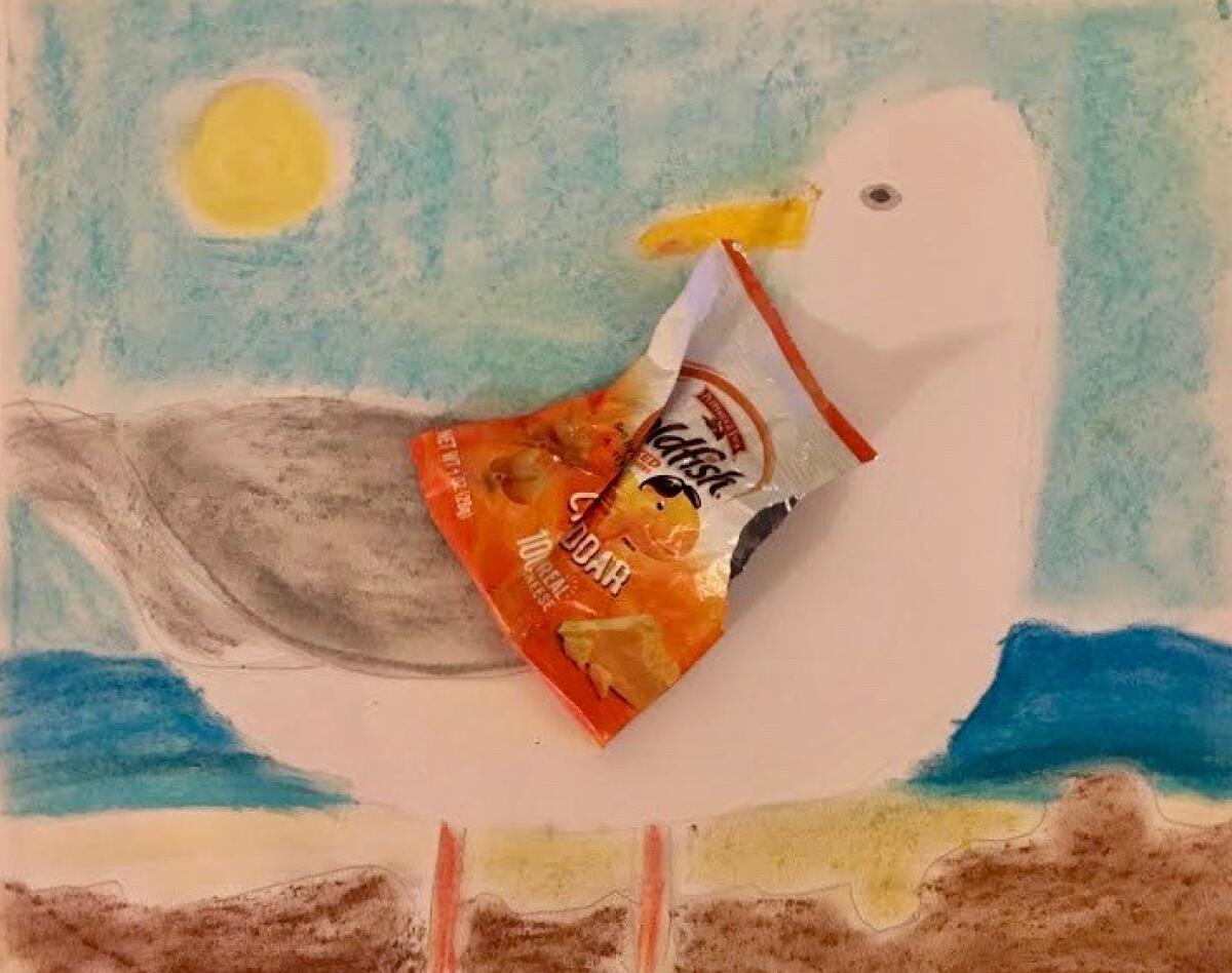 Abigail Wiener's piece in the "Young Art 2021" exhibit was inspired by an observation in her schoolyard.