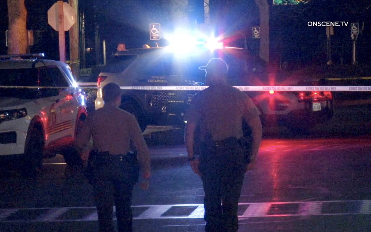 A man was shot to death by San Bernardino County sheriff's deputies at a Bass Pro Shops parking lot in Rancho Cucamonga. 