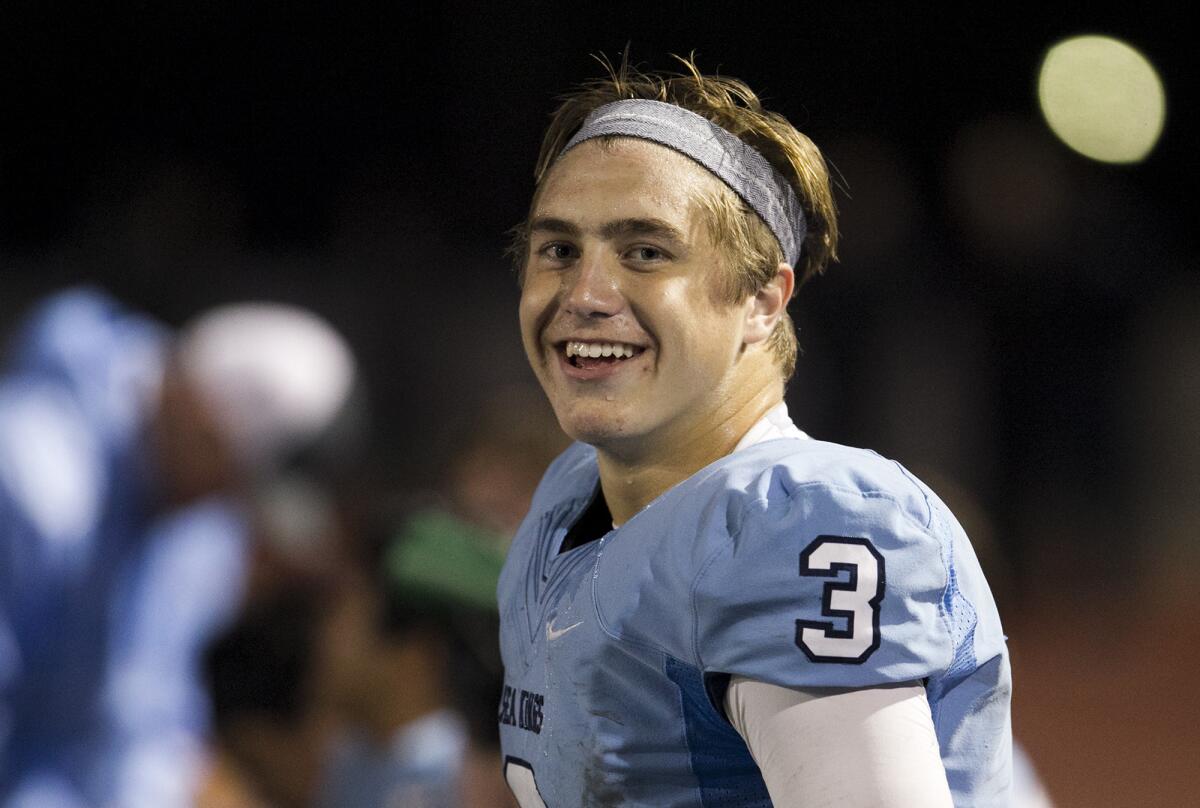 Quarterback Chase Garbers, a rising senior at Corona del Mar High School, verbally committed to play football at the University of California Berkeley.