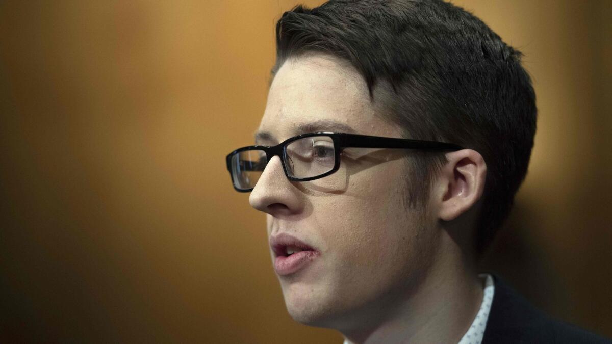 Ethan Lindenberger, an Ohio student who confided in a now-viral Reddit post that he had not been fully vaccinated due to his mother's belief that vaccines are dangerous, speaks before congress on Tuesday.