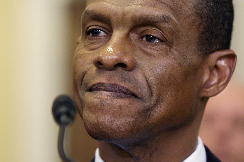 University of Southern California Professor Erroll G. Southers testifies before the House Homeland Security Committee at a hearing on "The Boston Bombings: A First Look," on Capitol Hill in Washington, Thursday, May 9, 2013. (AP Photo/Susan Walsh)