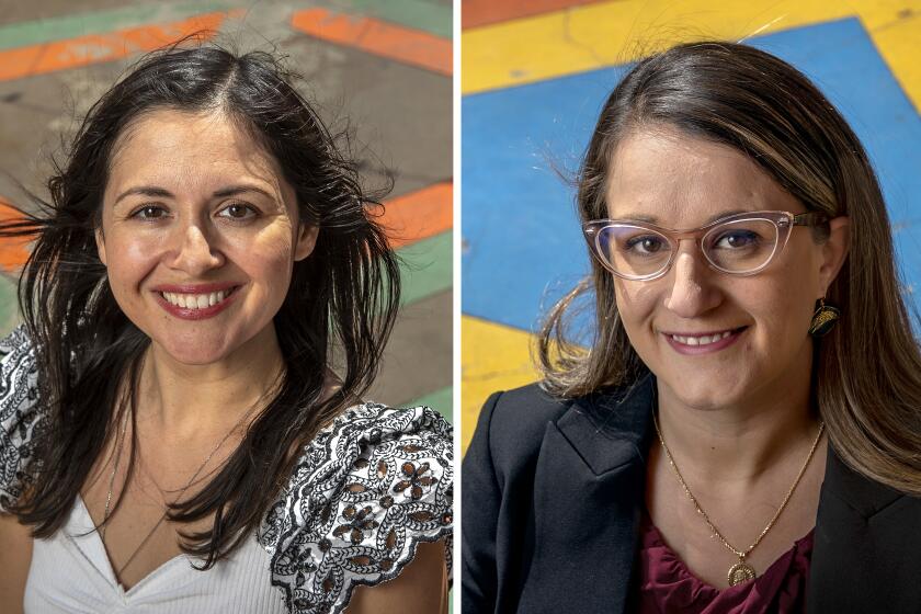 Marissa Alcaraz, left, and Imelda Padilla, right, are both candidates for Los Angeles City Council District 6.