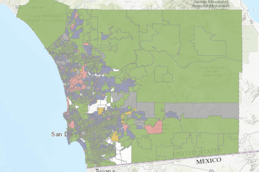 2020 San Diego County primary voter turnout by precinct