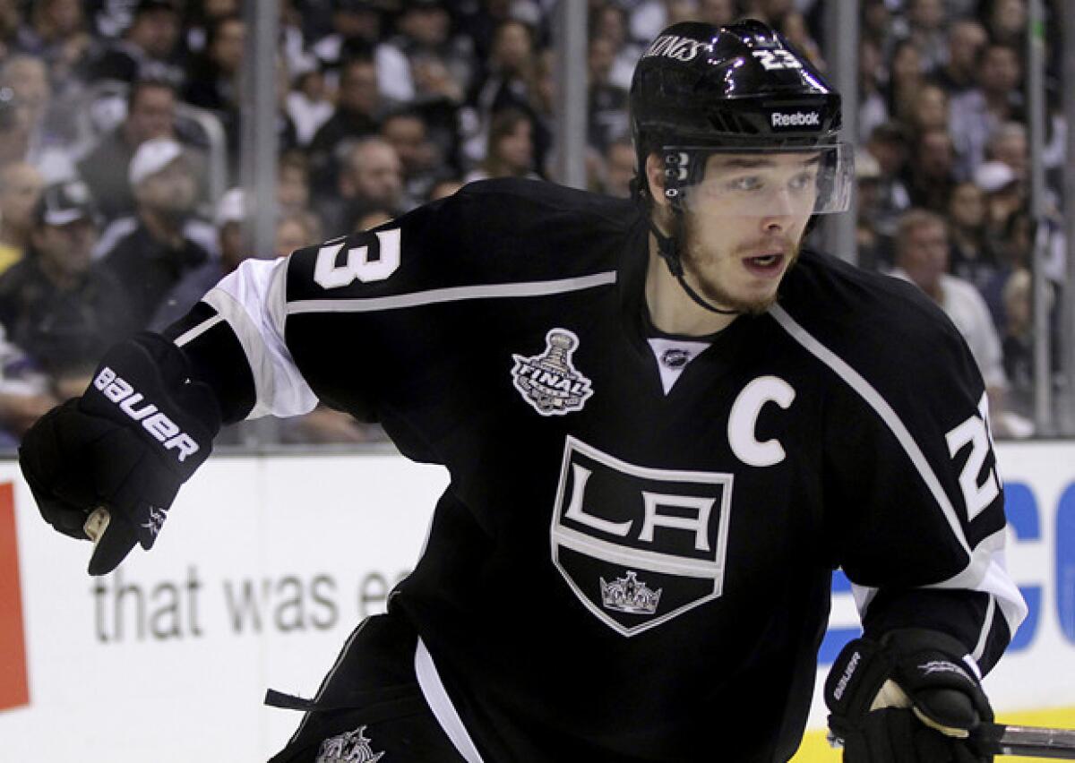 Dustin Brown's two goals propelled the Kings over the St. Louis Blues into the Stanley Cup Western Conference finals.