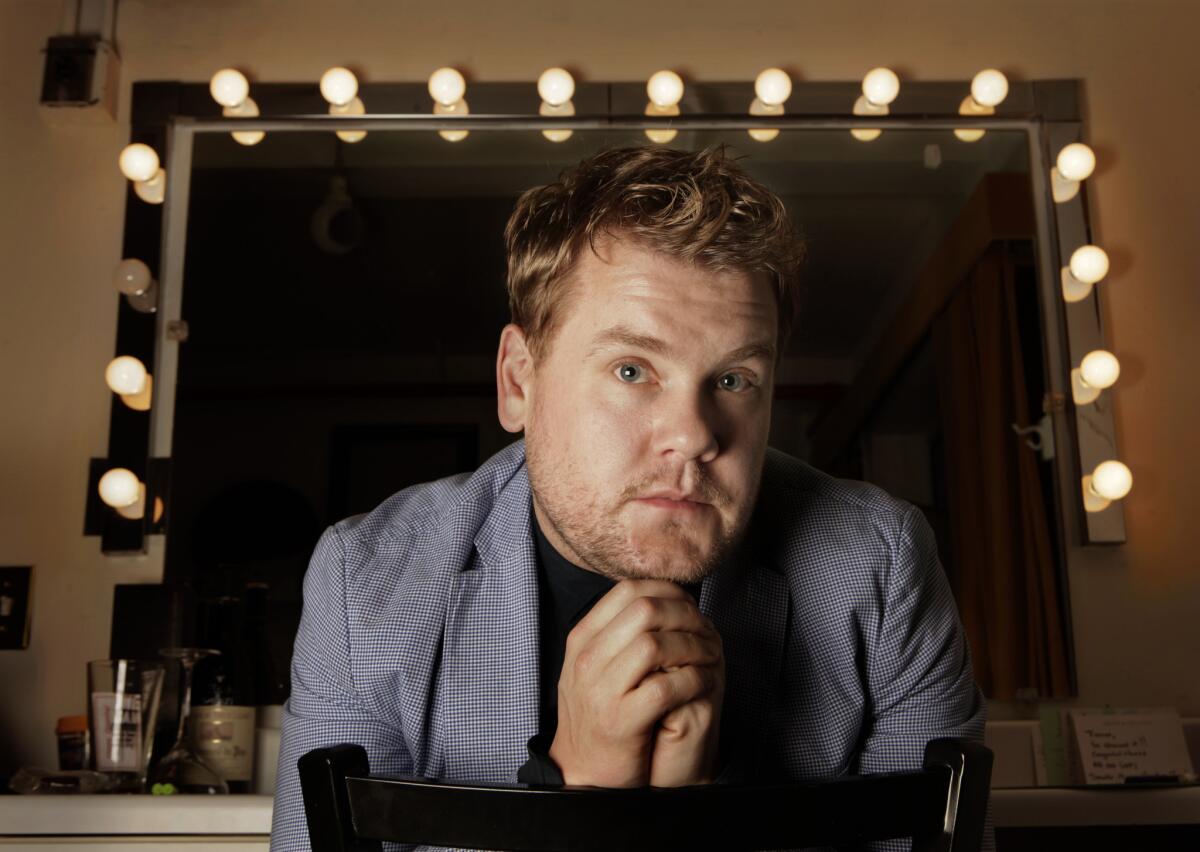 British actor James Corden, shown in 2012, will host "The Late Late Show" starting next year, CBS announced.