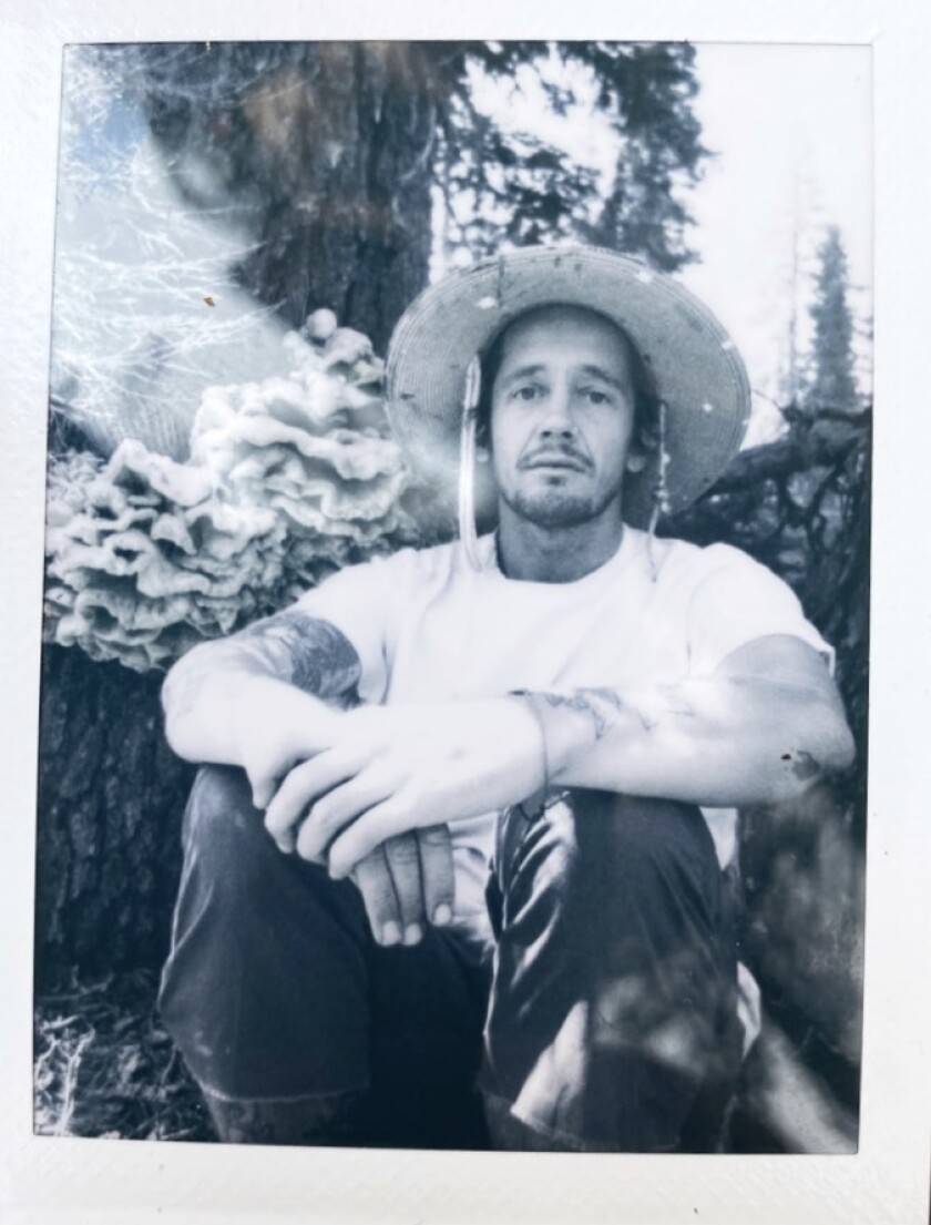 Aaron Glasson, an Ocean Beach artist originally from New Zealand.