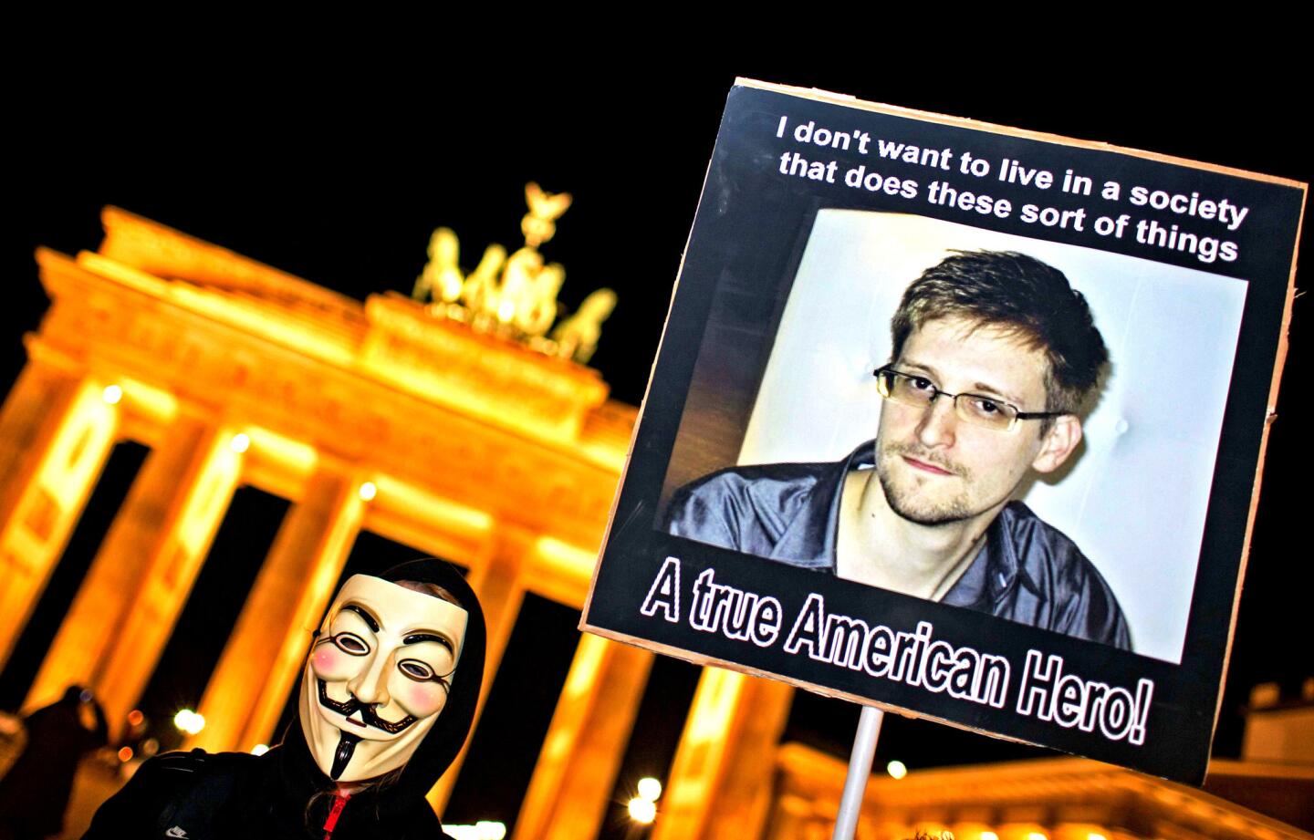 Anonymous supporter of intelligence leaker Edward Snowden