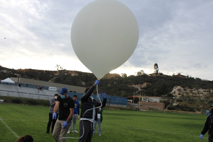 The successful launch of a high altitude weather balloon 