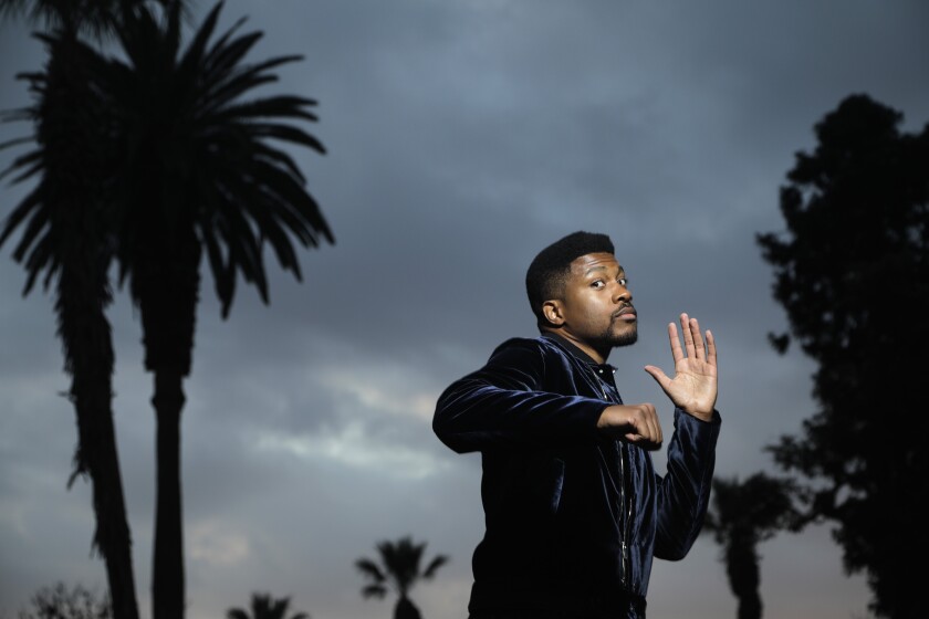 Eli Goree, who stars as Cassius Clay in "One Night in Miami," shows off moves of his own.