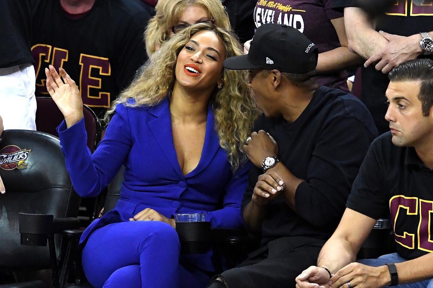 Beyoncé and Jay Z attend Game 6 of the 2016 NBA Finals between the Cleveland Cavaliers and the Golden State Warriors.
