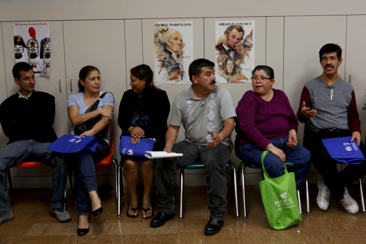 Californians wait to see if they qualify for public healthcare at an event in Los Angeles. A U.S. Supreme Court ruling on Tuesday has curtailed lawsuits from doctors who say Medicaid rates are too low.