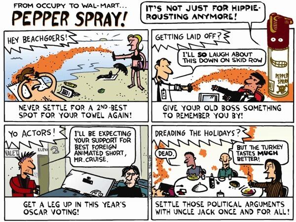 Solving life's problems with pepper spray