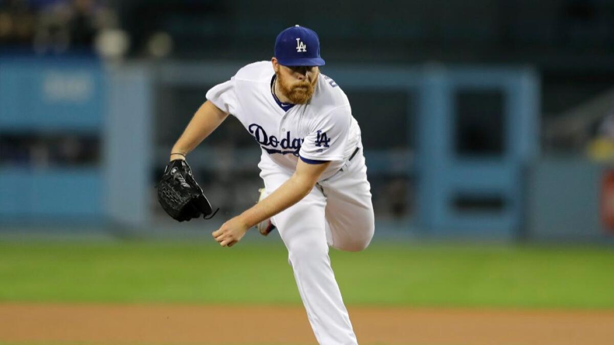 Dodgers pitcher Brett Anderson throws during the first inning of a game against the Colorado Rockies on Sept. 22.