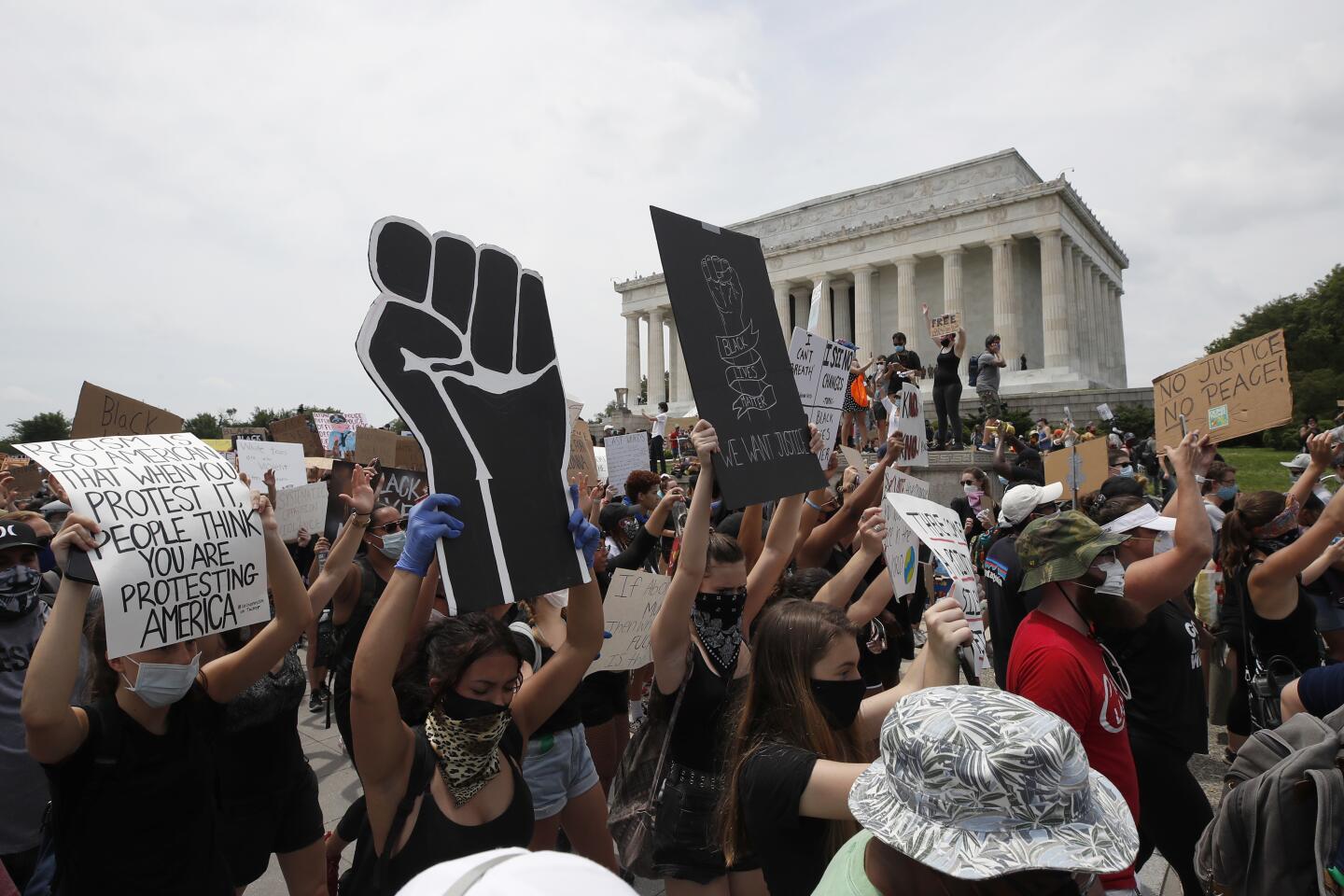 Protests in Washington, D.C. over the death of George Floyd