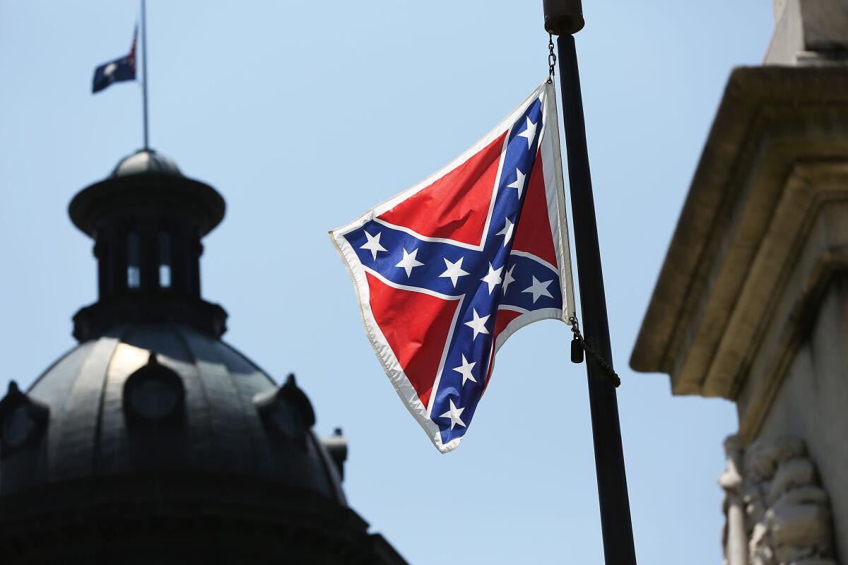 South Carolina Gov. Nikki Haley has advocated hauling down the Confederate battle flag on statehouse grounds. Above, the flag at the state's Capitol.