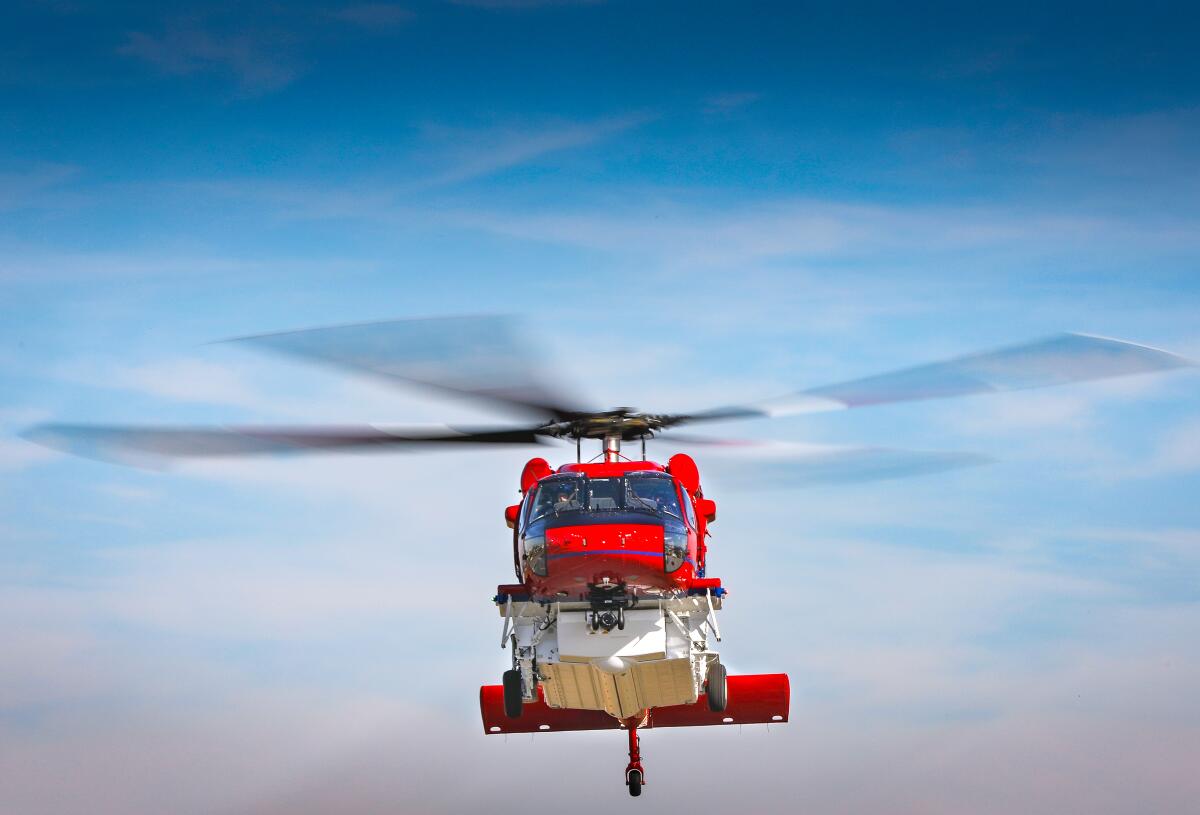 Copter 3, the newest addition to the aerial firefighting efforts of the San Diego Fire-Rescue Department, is operated by a three-person crew and can seat 12 additional bodies.