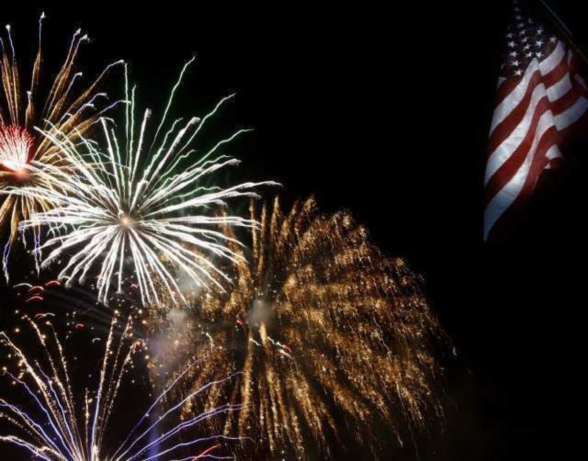 Fireworks at La Crescenta Elementary School in La Crescenta.