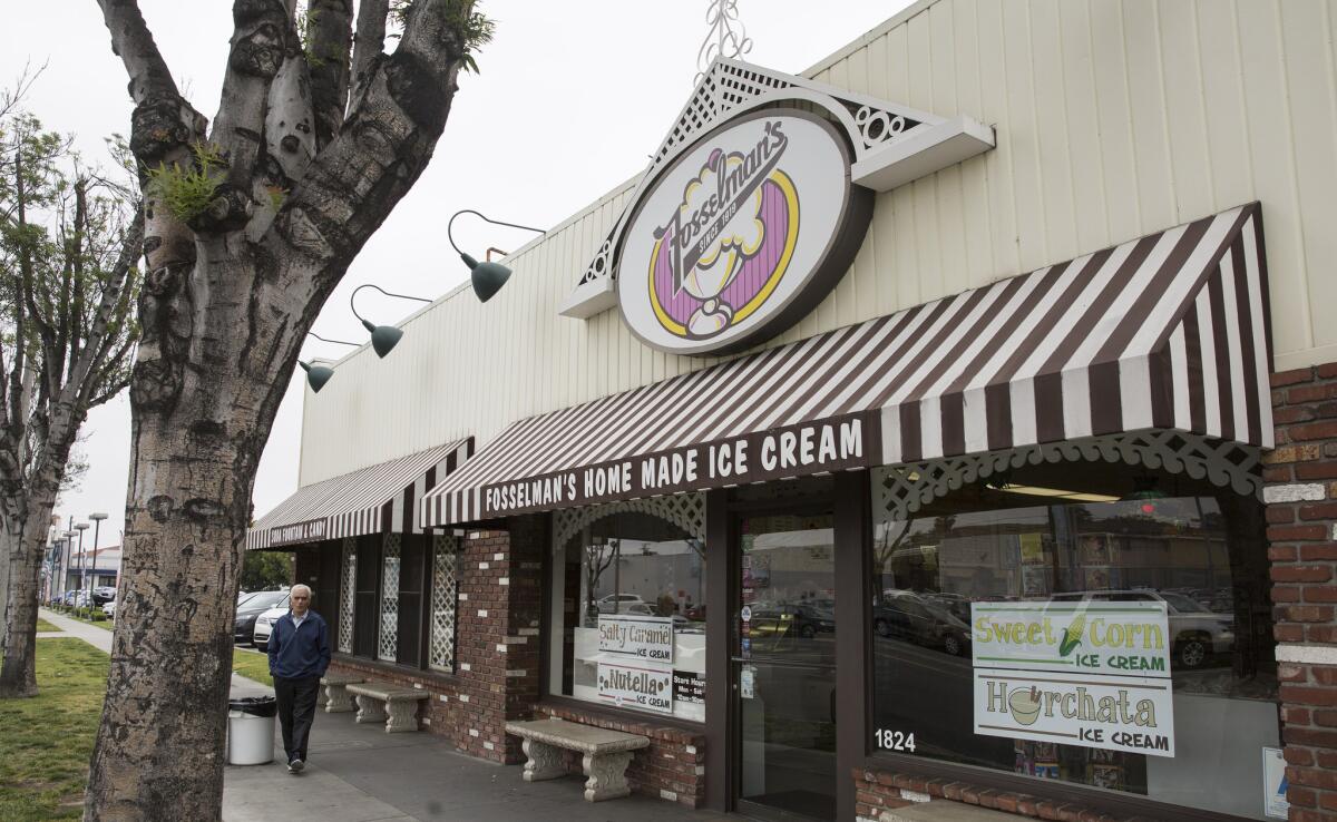 Fosselman's Ice Cream's Main Street shop in Alhambra.