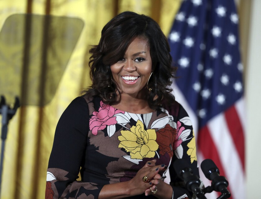 First Lady Michelle Obama at an event at the White House on Nov. 14.