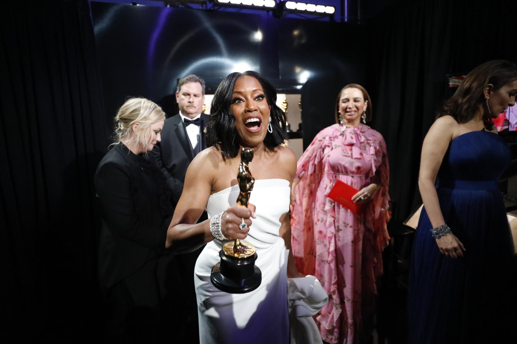 Amy Poehler, Regina King, Maya Rudolph and Tina Fey backstage at the 91st Academy Awards.