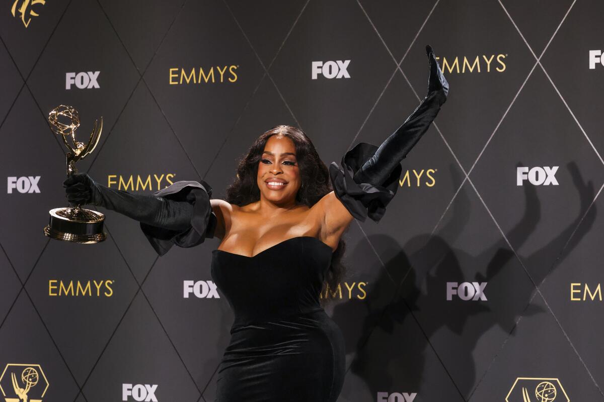 Niecy Nash-Betts celebrates her Emmy win as supporting actress in limited series for "Dahmer."