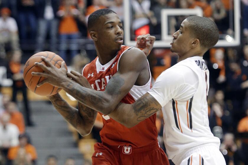 Guard Delon Wright and Utah were able to hold off Oregon State and Gary Payton II, 47-37, in Corvallis, Ore.