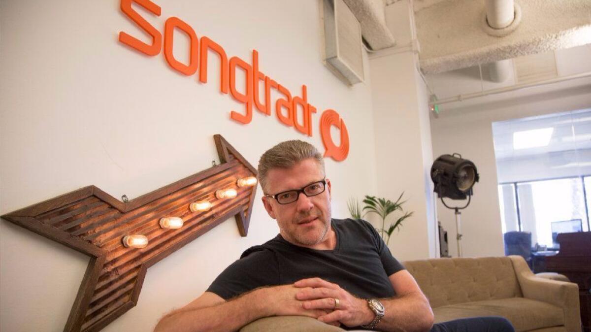 Paul Wiltshire is chief executive and founder of Songtradr Inc., a Santa Monica-based company that specializes in licensing music for bands.