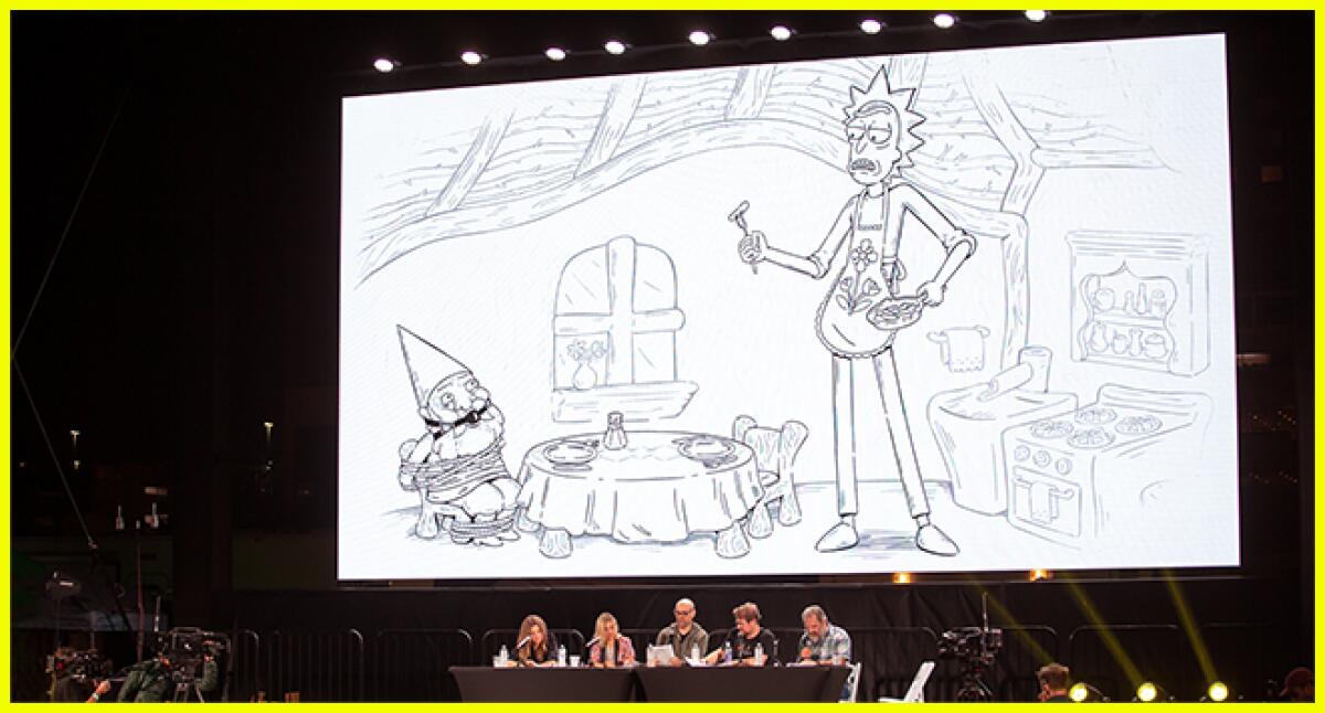 The "Rick and Morty" panel during Adult Swim Fest 2020.