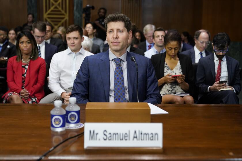 OpenAI CEO Sam Altman waits to speak before a Senate Judiciary Subcommittee on Privacy, Technology and the Law hearing on artificial intelligence, Tuesday, May 16, 2023, on Capitol Hill in Washington. (AP Photo/Patrick Semansky)