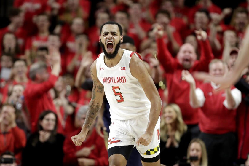 Jalen Smiths Double Double Helps Maryland Rout Notre Dame